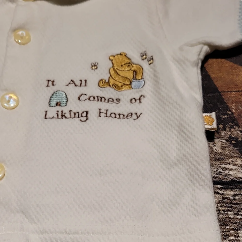 Disney White Diaper Cover Set with Bear Design